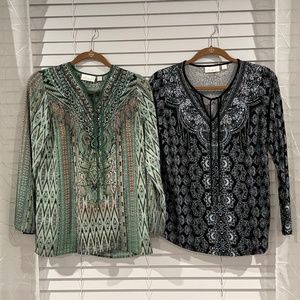 PRICE DROP! Belle By Kim Gravel Bohemian Flowy Lightweight Top - Size XS